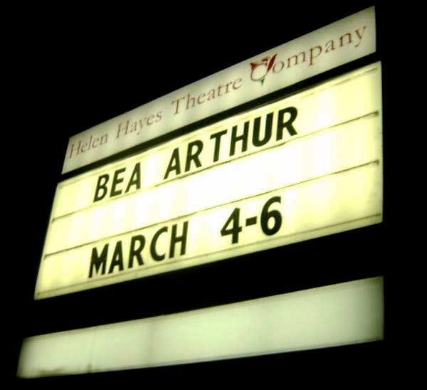 Bea Arthur Helen Hayes Theatre