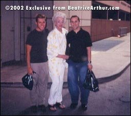Andrew and Bea Arthur outside