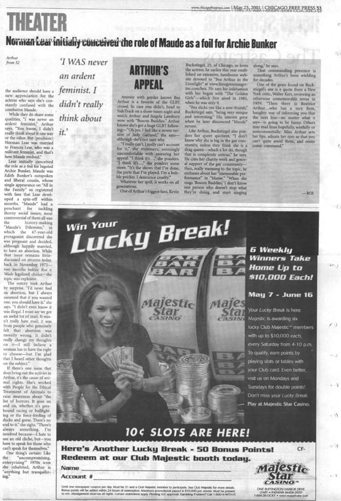 Arthur's Appeal full page spread