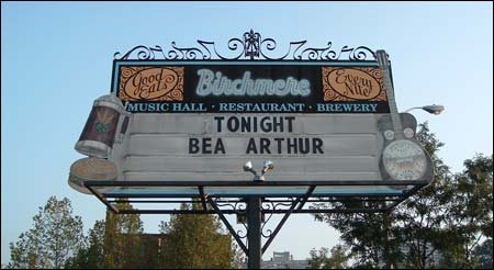 Tim seeing Bea Arthur's show