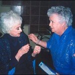 Wanda visiting with Bea at her show